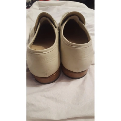 Pre-owned Grenson Leather Flats In Beige