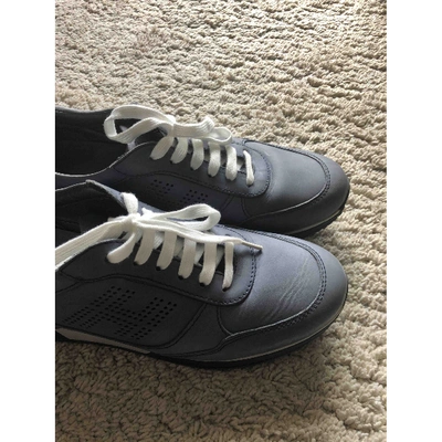 Pre-owned Hogan Blue Leather Trainers