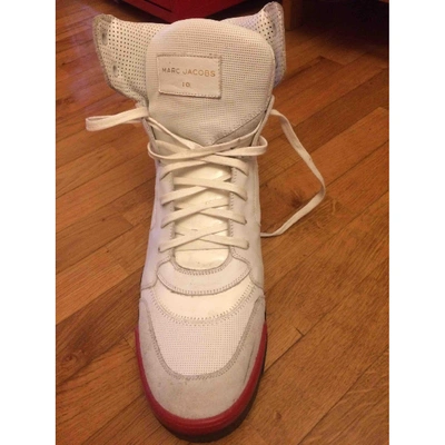 Pre-owned Marc Jacobs Leather High Trainers In White