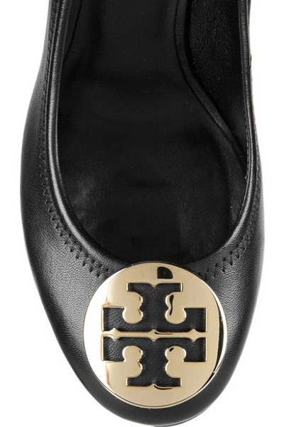 Shop Tory Burch Sally Leather Wedge Pumps In Black