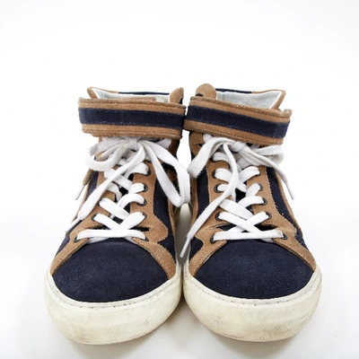 Pre-owned Pierre Hardy High Trainers In Navy