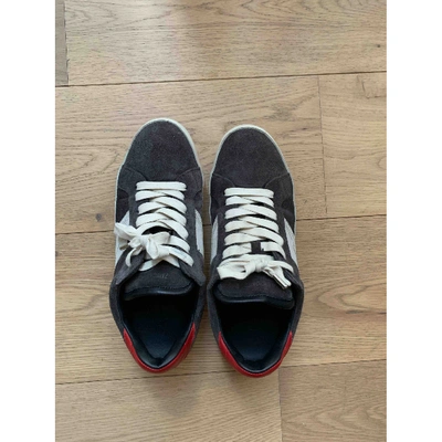Pre-owned Zadig & Voltaire Fall Winter 2019 Anthracite Leather Trainers