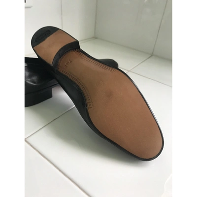Pre-owned A. Testoni' Leather Flats In Black