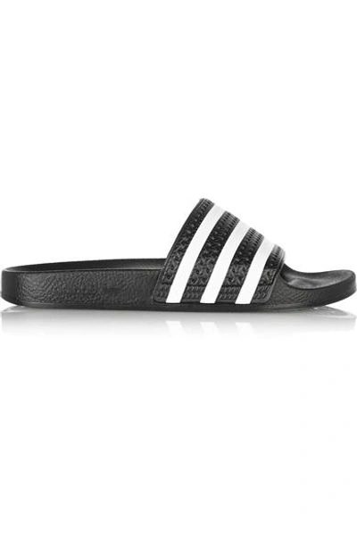 Shop Adidas Originals Adilette Textured-rubber Slides In Black