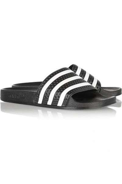 Shop Adidas Originals Adilette Textured-rubber Slides In Black