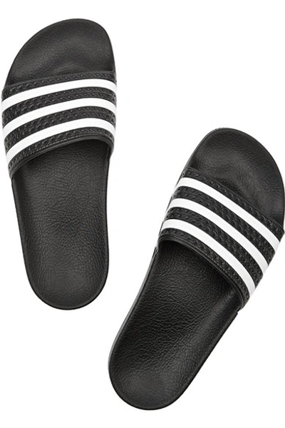 Shop Adidas Originals Adilette Textured-rubber Slides In Black