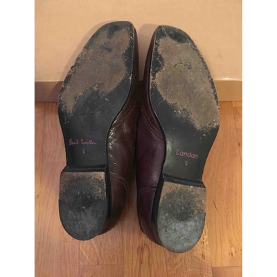 Pre-owned Paul Smith Leather Flats In Brown