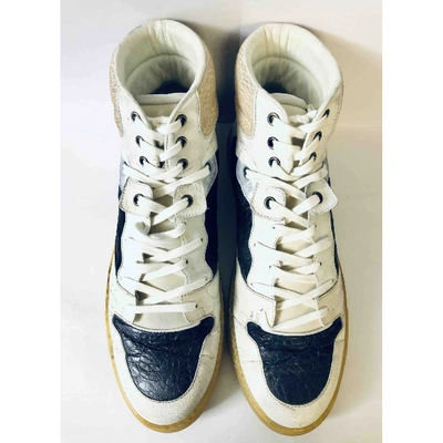 Pre-owned Balenciaga Leather High Trainers In Multicolour