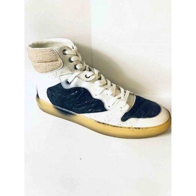 Pre-owned Balenciaga Leather High Trainers In Multicolour