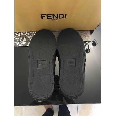 Pre-owned Fendi Black Leather Lace Ups