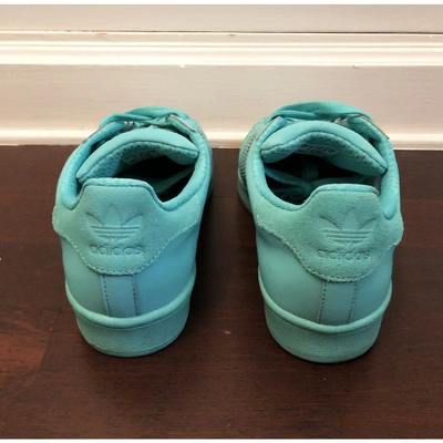 Pre-owned Adidas Originals Turquoise Rubber Trainers