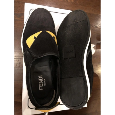 Pre-owned Fendi Low Trainers In Black