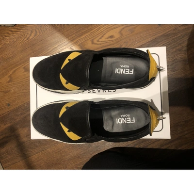 Pre-owned Fendi Low Trainers In Black