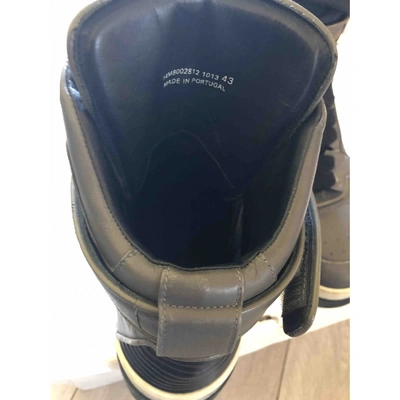 Pre-owned Givenchy Leather Boots In Anthracite