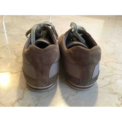Pre-owned Loro Piana Grey Cloth Trainers