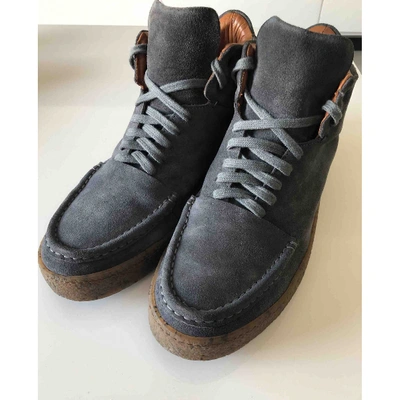 Pre-owned Trussardi High Trainers In Grey