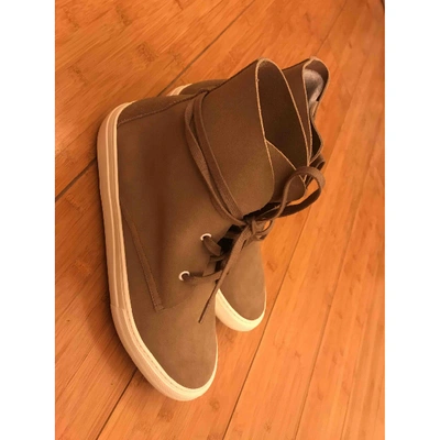 Pre-owned Pierre Hardy High Trainers In Beige