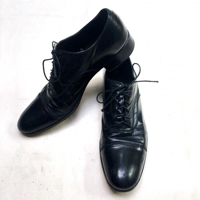 Pre-owned Gianmarco Lorenzi Leather Lace Ups In Black