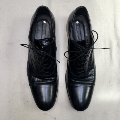Pre-owned Gianmarco Lorenzi Leather Lace Ups In Black