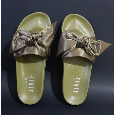 Pre-owned Fenty X Puma Sandals In Green