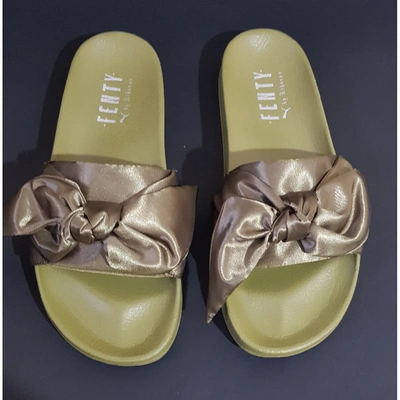 Pre-owned Fenty X Puma Sandals In Green