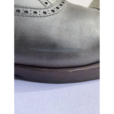 Pre-owned Fratelli Rossetti Leather Lace Ups In Grey