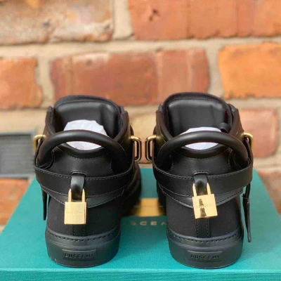 Pre-owned Buscemi Cloth High Trainers In Black