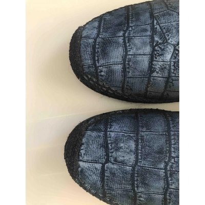 Pre-owned Fendi Cloth Low Trainers In Blue