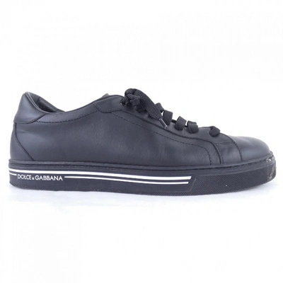 Pre-owned Dolce & Gabbana Black Cloth Trainers