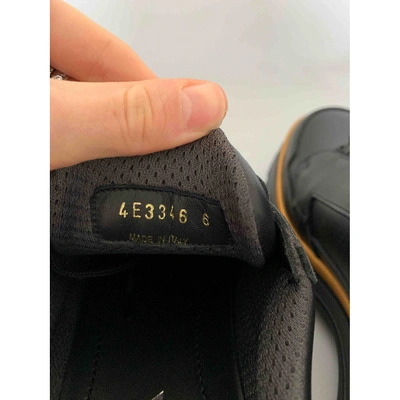 Pre-owned Prada Black Leather Trainers