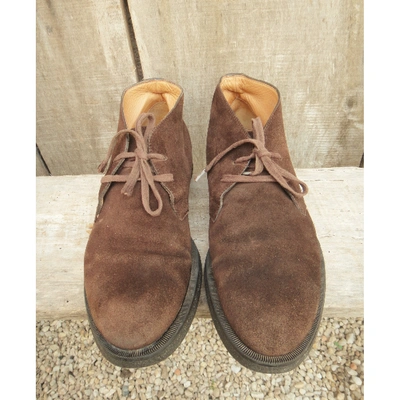Pre-owned Gucci Brown Suede Boots