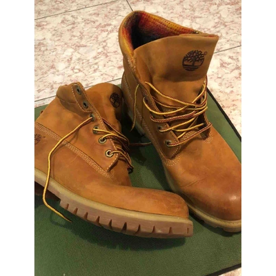 Pre-owned Timberland Leather Boots In Camel