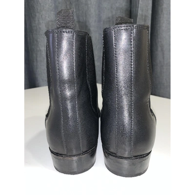 Pre-owned The Kooples Spring Summer 2019 Leather Boots In Black