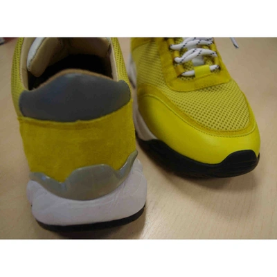 Pre-owned Axel Arigato Yellow Leather Trainers