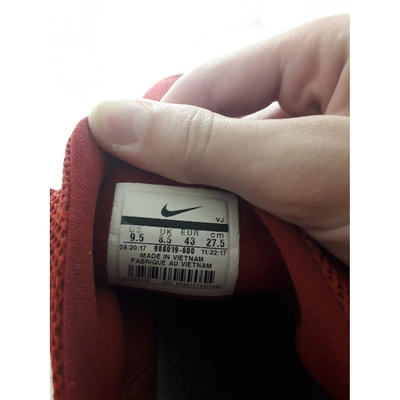 Pre-owned Nike Red Cloth Trainers