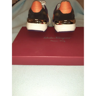 Pre-owned Ferragamo Leather Low Trainers In Multicolour