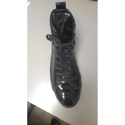 Pre-owned Saint Laurent Black Patent Leather Trainers