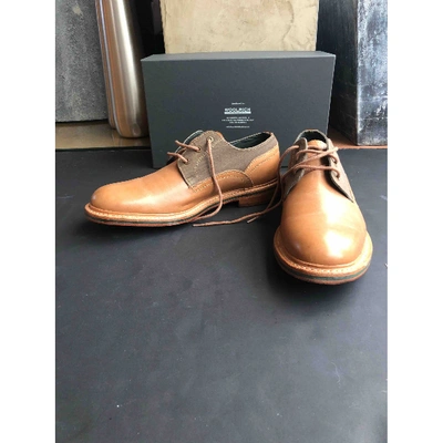 Pre-owned Barbour Beige Leather Lace Ups