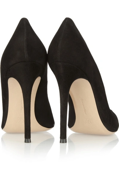 Shop Gianvito Rossi Camnero Suede Pumps In Black