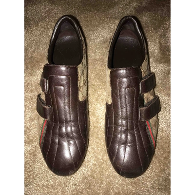 Pre-owned Gucci Brown Cloth Trainers