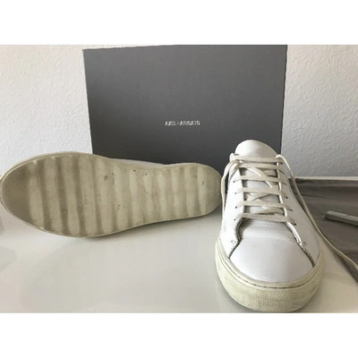 Pre-owned Axel Arigato White Leather Trainers
