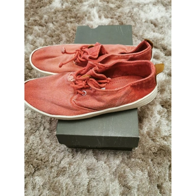 Pre-owned Timberland Cloth Low Trainers In Pink