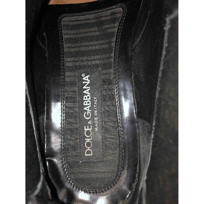 DOLCE & GABBANA Pre-owned Leather Boots In Anthracite