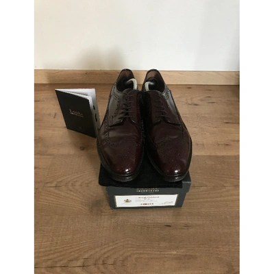 Pre-owned Loake Burgundy Leather Lace Ups