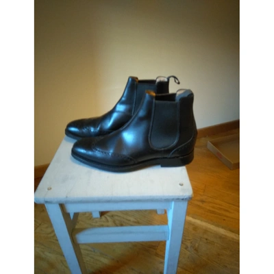 Pre-owned Church's Leather Boots In Black