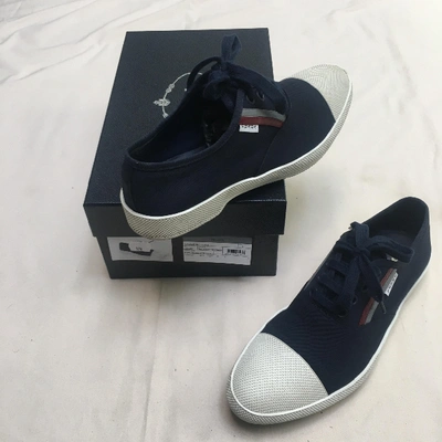 Pre-owned Prada Cloth Low Trainers In Blue