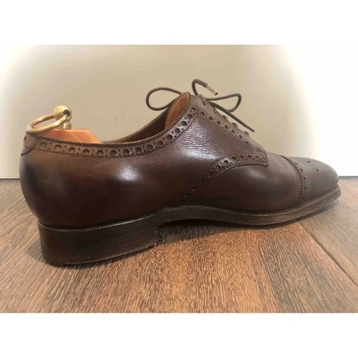 Pre-owned Edward Green Brown Leather Lace Ups