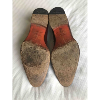 Pre-owned Stefano Ricci Brown Leather Flats