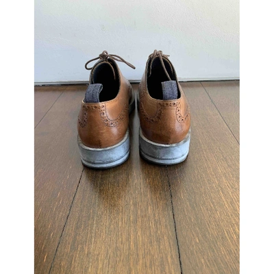 Pre-owned Dior Brown Leather Trainers