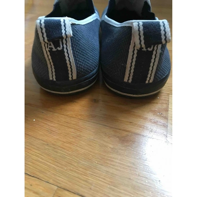 Pre-owned Armani Jeans Cloth Flats In Blue